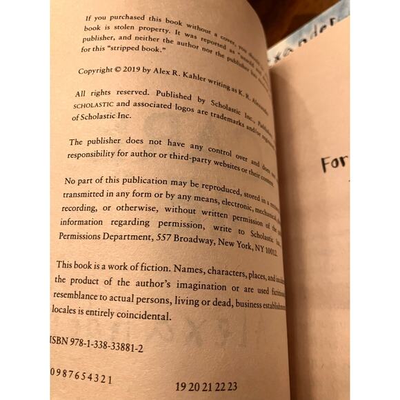 K.R. Alexander Book Lot 2, Bury Me, Scare Me, Paperback Scholastics, Kids - Picture 7 of 8